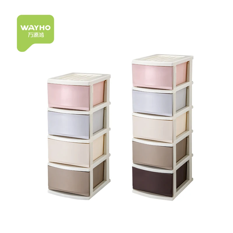 eco-friendly PP plastic KD knock down clothing drawer storage cabinets