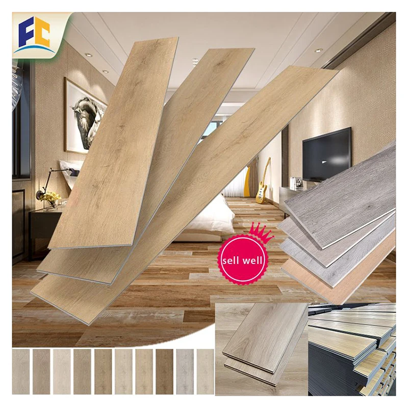 Durable Garage Plastic Covering Elegant Oak Parquet Tiles For Interiors Waterproof WPC Decking With Click System SPC Flooring