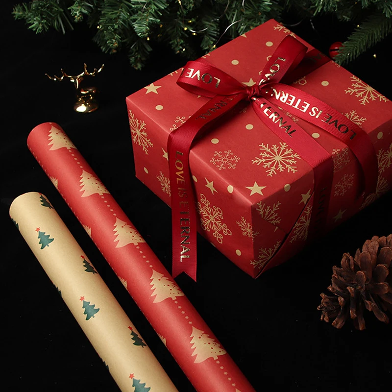 2022 Christmas Wrapping Paper Sheet for Wedding Kids Birthday Holiday Baby Shower Wrap Craft Paper Decor Gifts Packing Paper