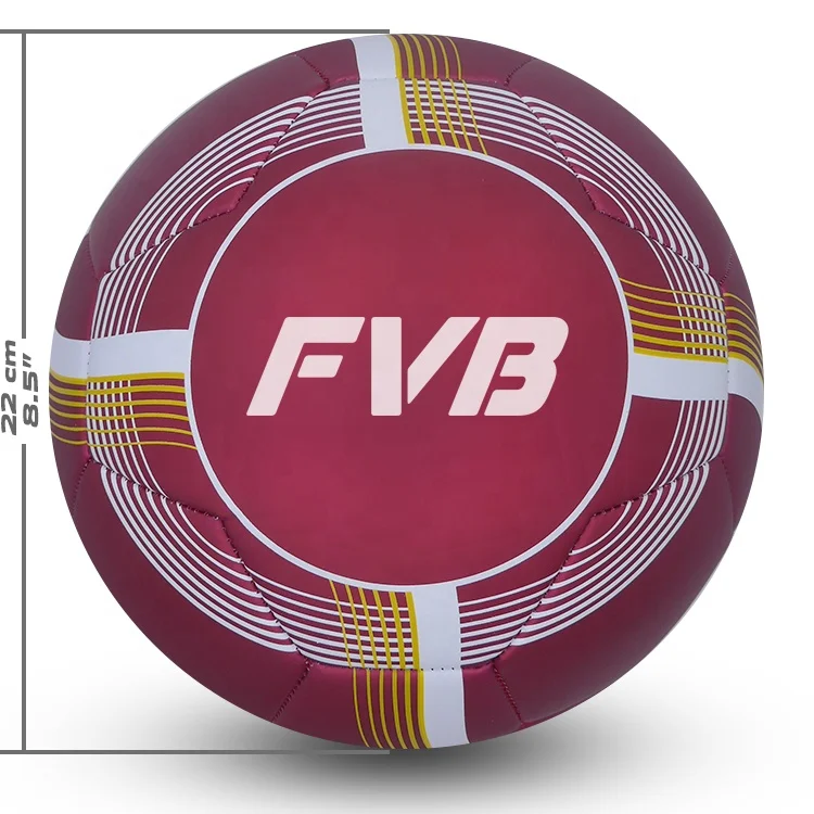 blue red matte metallic PVC football club soccer ball 22 cm