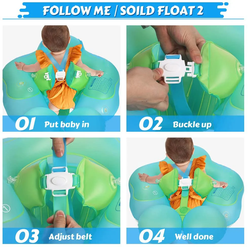 Inflatable water swim pool floats ring blue swimming pool baby portable floating rings floats with safety seat