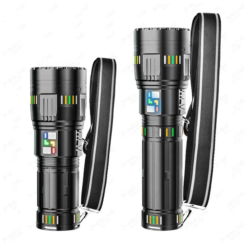 G600/G601 Multifunctional Intense Flashlight Charging Zoom Emergency Flashlight Outdoor Flashlight With Glow Display Function