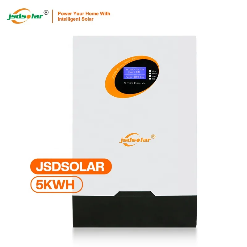 Длительный срок службы JSDSOLAR 5 кВтч 10 48 В 200 А · ч литиево-ионный аккумулятор lifepo4 солнечная батарея с BMS для домашней солнечной системы