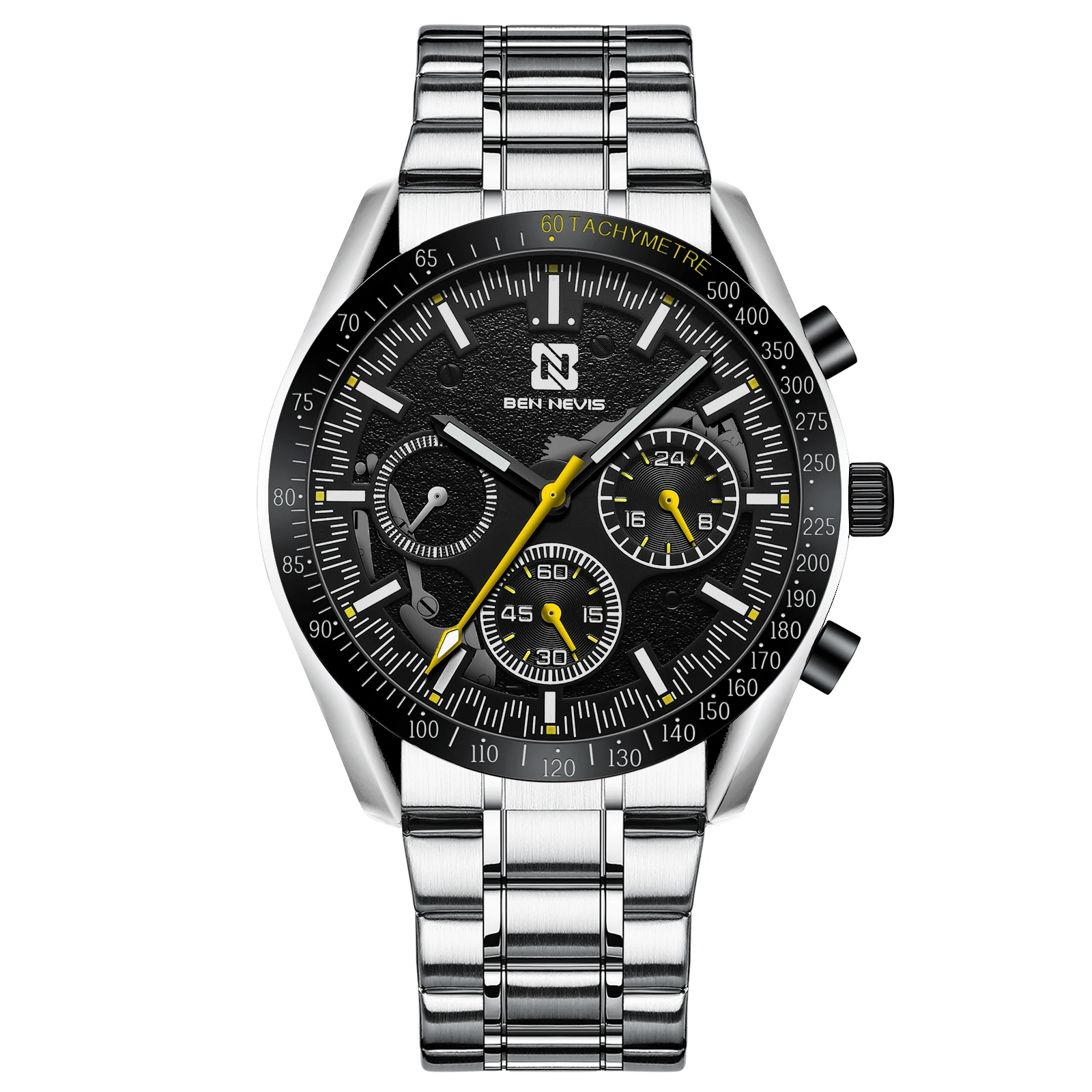 Custom Logo 3ATM Water Resistant Chronograph Wrist Watch China Movement Luxury Watches OEM Man Sport Watch