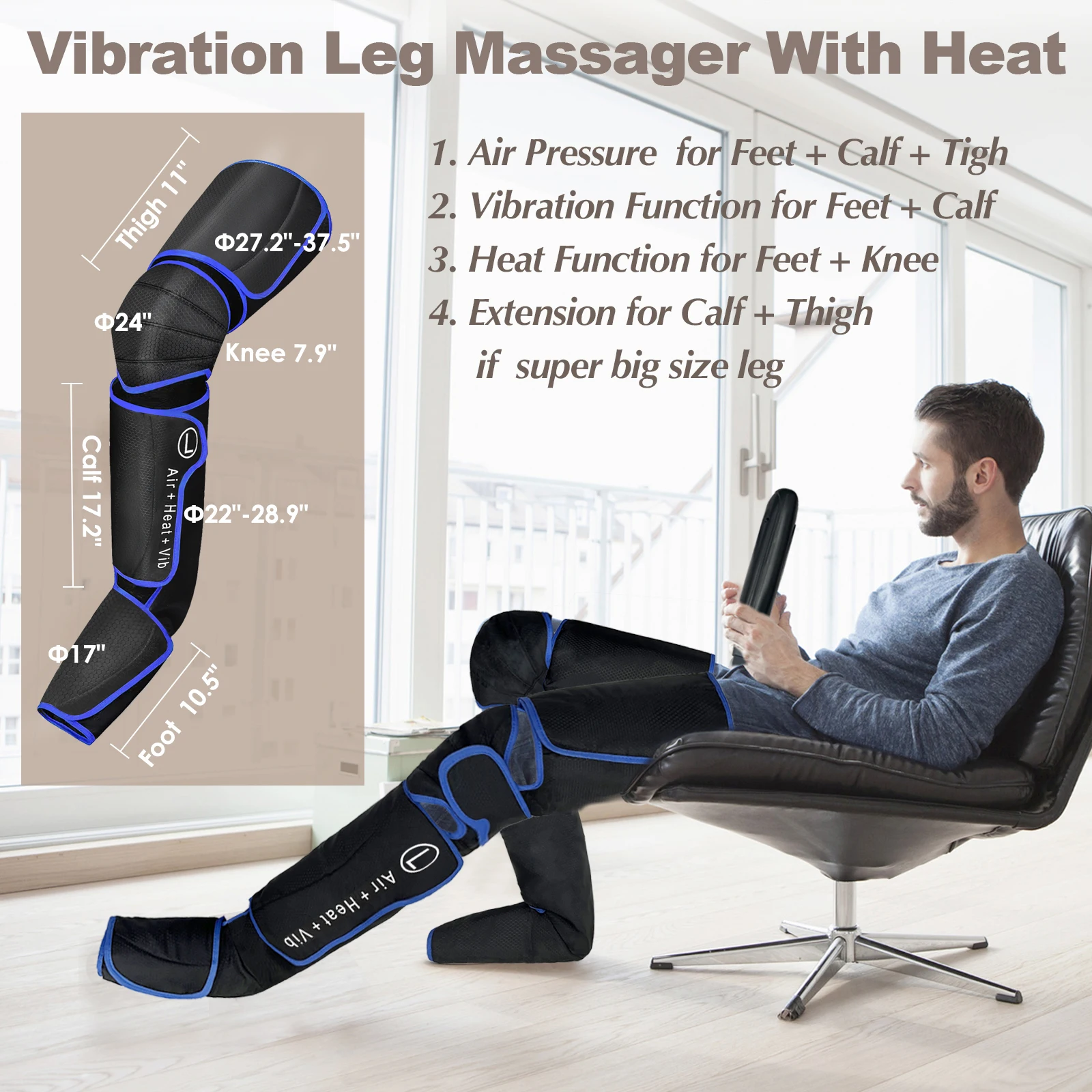 Full Lymphedema Pressotherapy Relaxation Certificate Blood Whole Knee Lower Syndrome Leg Massager