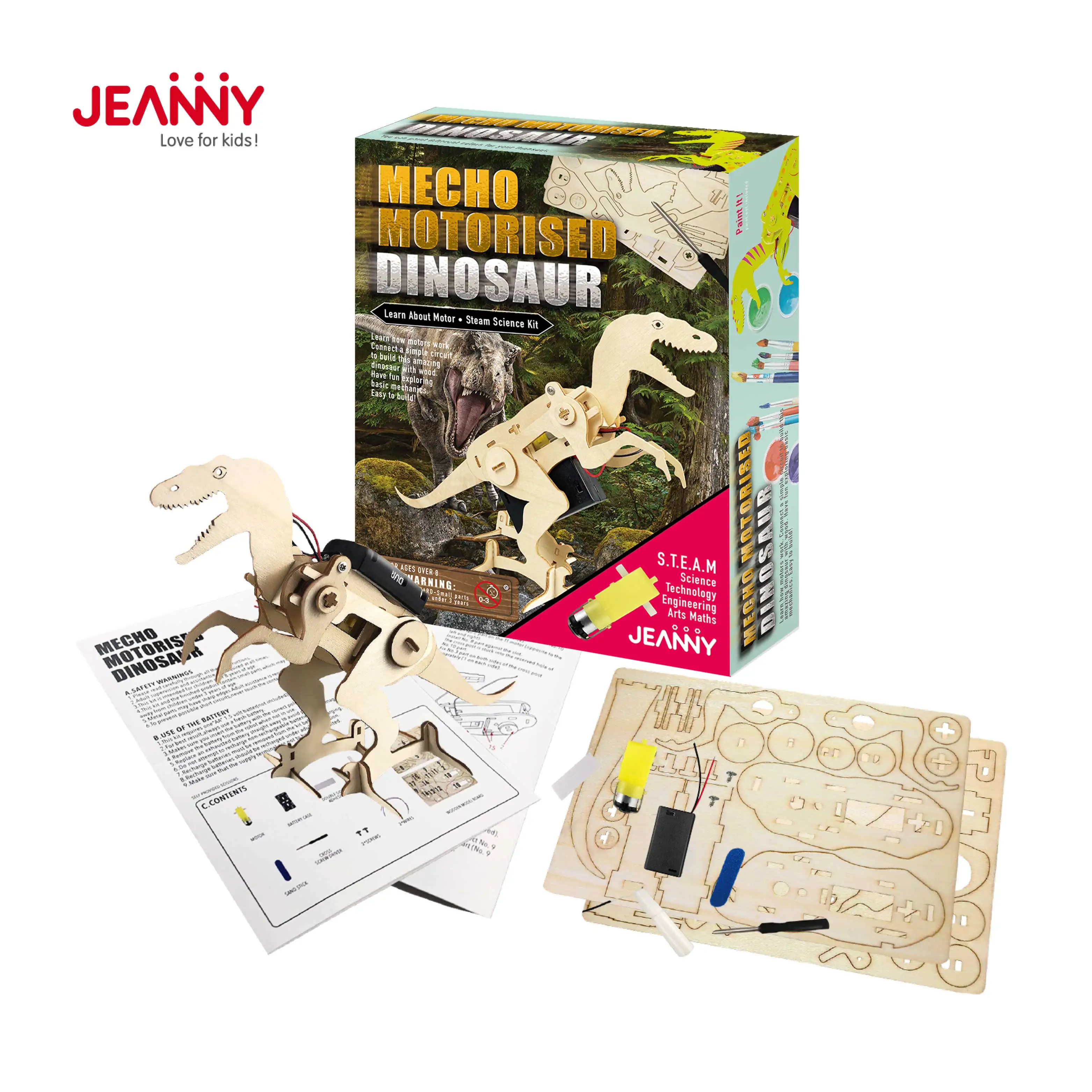 STEAM Learning Toys Mech Motorized Dinosaur Toys for Kids Educational STEM Toys Gifts with Moving Dino for Kids and Teens
