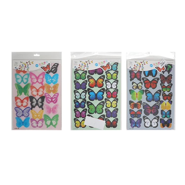 Wholesale vinyl 3D decorative butterfly Wall Stickers for home decoration