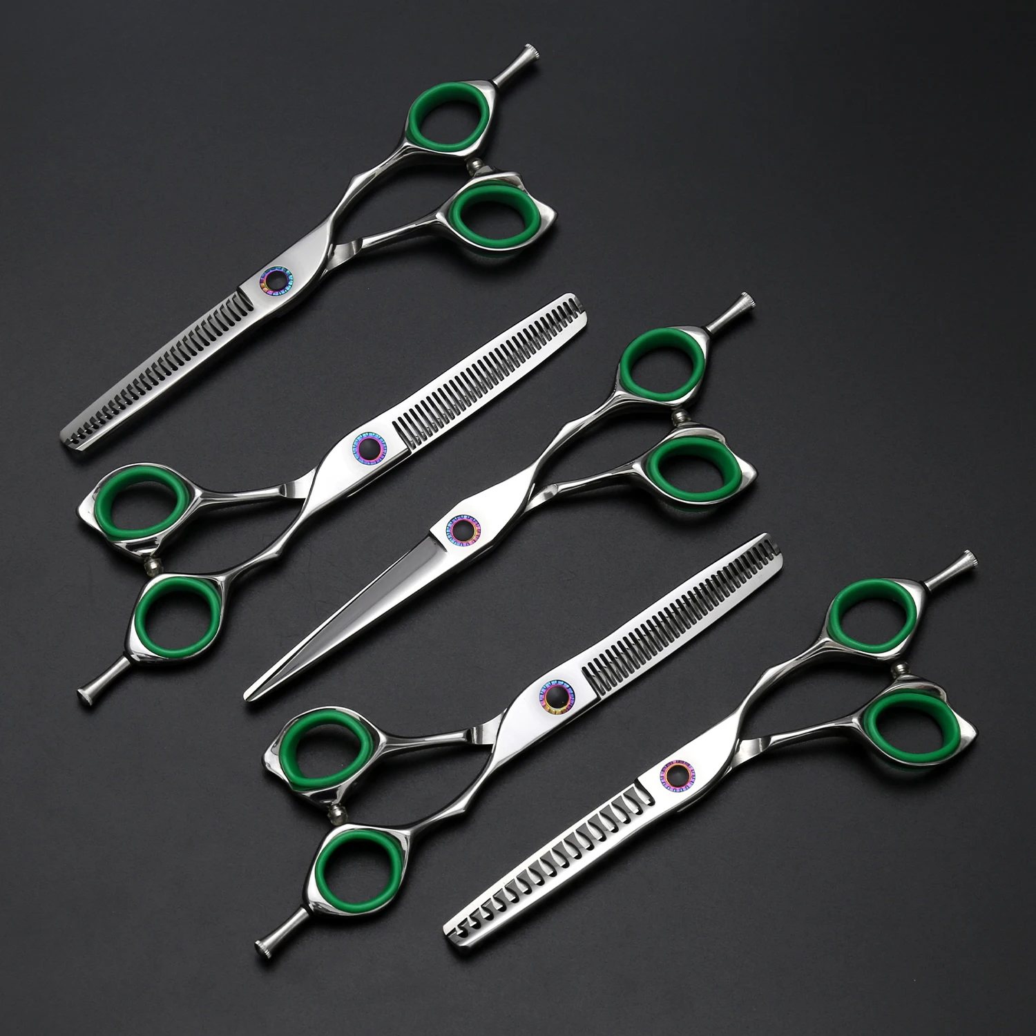 Professional Japan 440C 6 inches hair cutting barber thinning scissors  hair scissors cut set hairdressing scissors for Salon