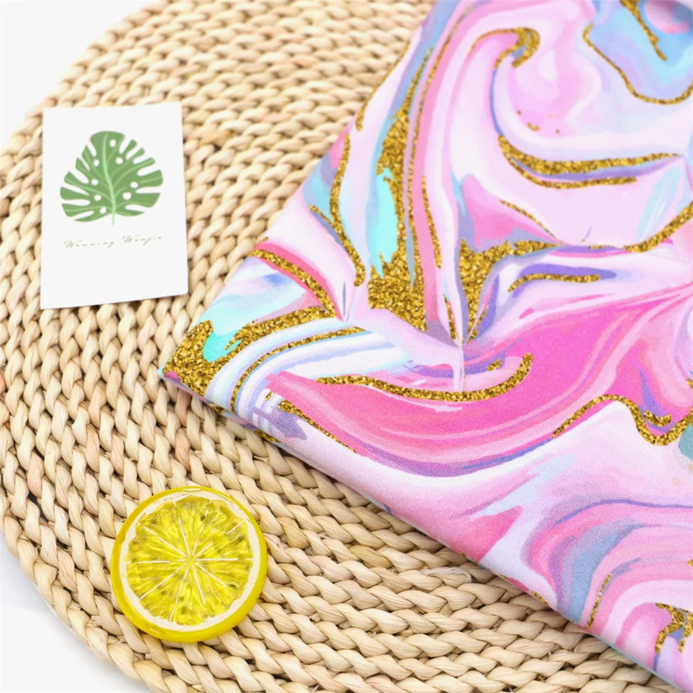 Women Dress Spandex Single Jersey Custom Fabric Digital Printing Cotton Print On Fabric