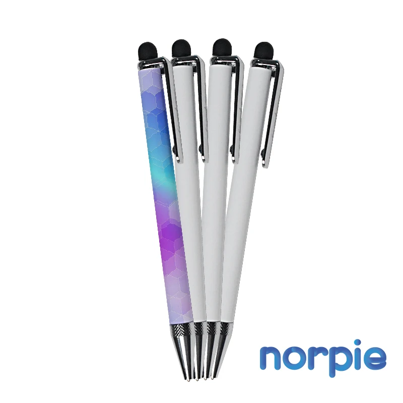 Capacitive Touch Screen Metal Ballpoint Pen Sublimation Pen Touch with Shrink Wrap