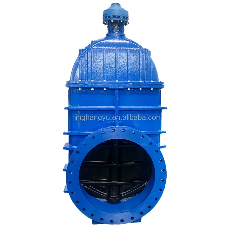Flange connected large diameter ANSI standard elastic seat gear worm gate valve