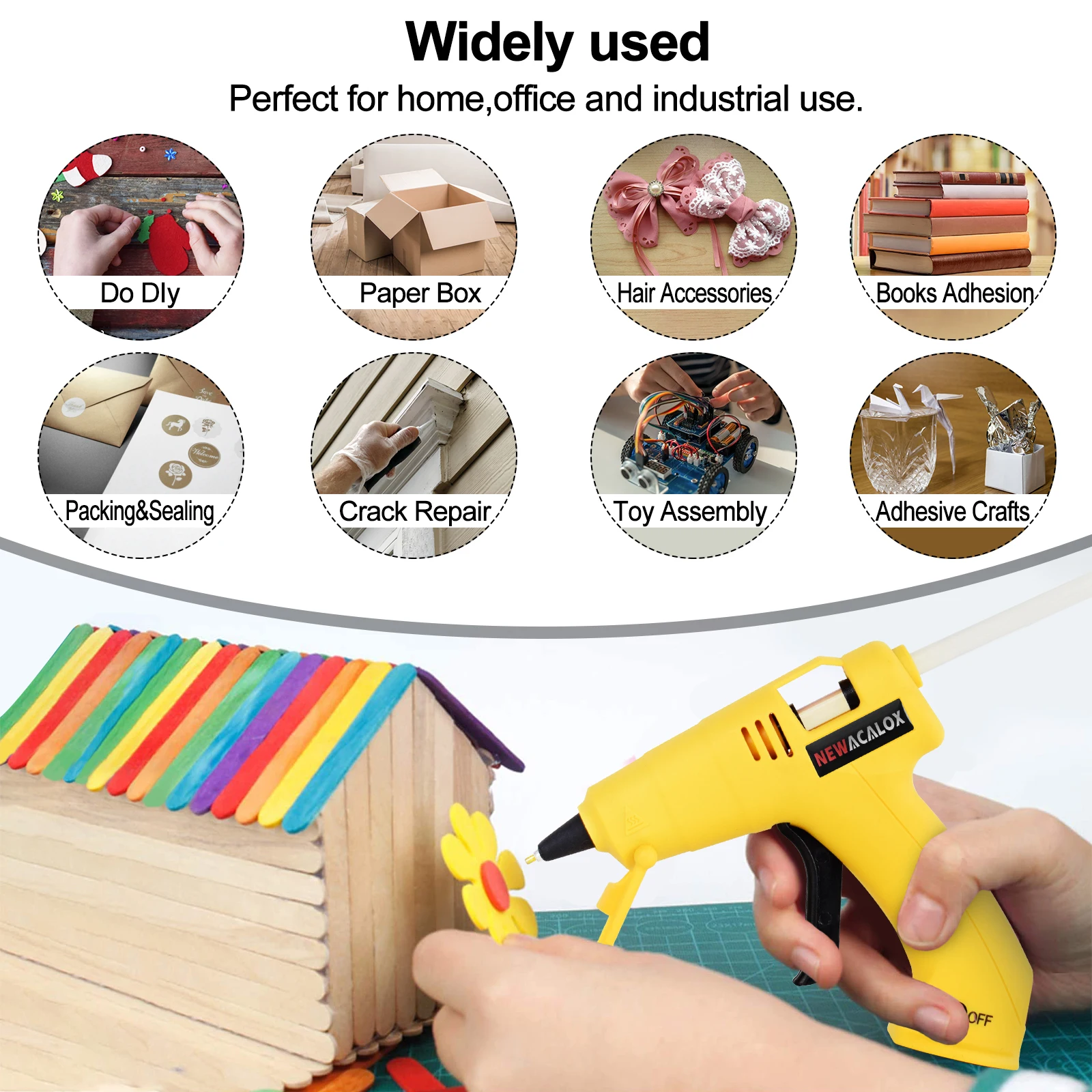 Cordless Hot Glue Gun Kit Fast Preheating Glue Gun 7mm Hot Melt Glue Gun for DIY, Arts & Craft, Home Repairs and Decorations