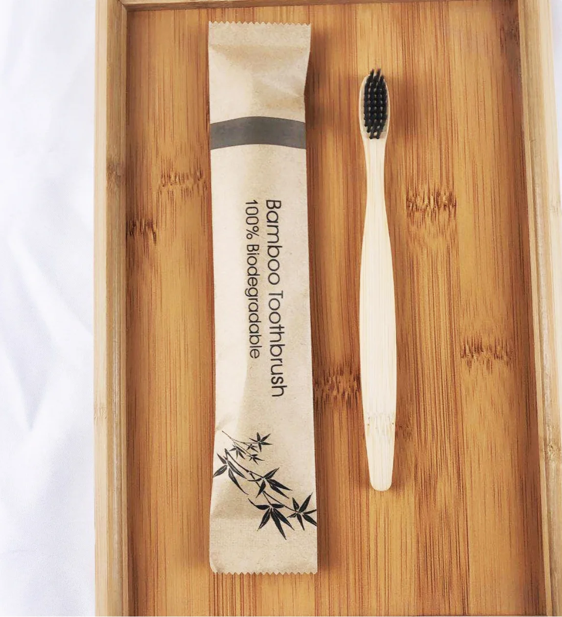 Custom logo or small order adult bamboo toothbrush cheap price organic ECO friendly toothbrush charcoal bristle toothbrush