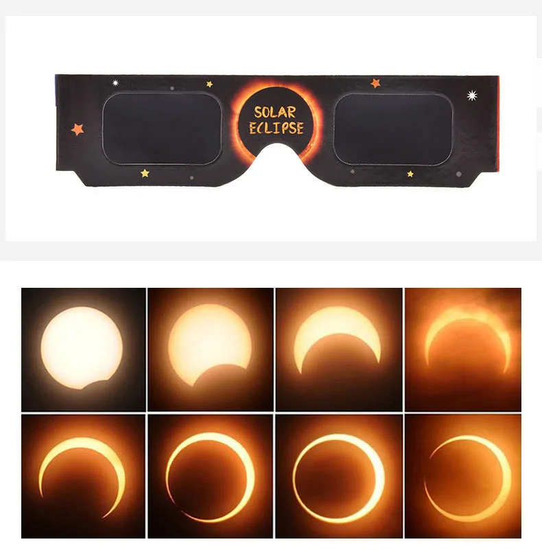2023&2024 Solar Eclipse Glasses Factory Wholesale Cardboard Eclipse Glasses Custom Logo Paper Solar Eclipse Glasses