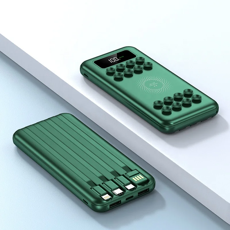 5W Magnetic Wireless Power Bank Wireless Charging Power Banks Built In Cable 10000Mah Portable Charger Power Bank