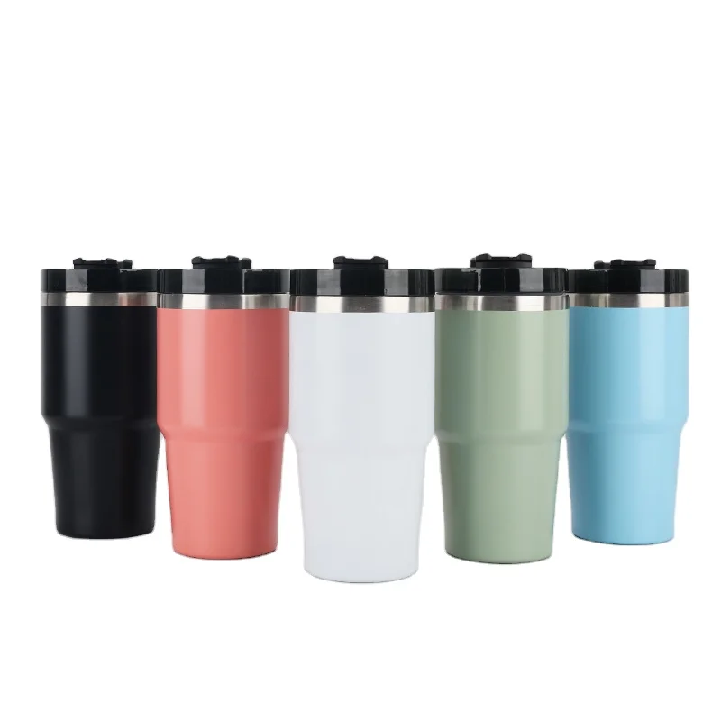 2022 hot selling new stainless steel water tumbler double walls vacuum insulated 20 OZ 600 ML  beer cup with straw