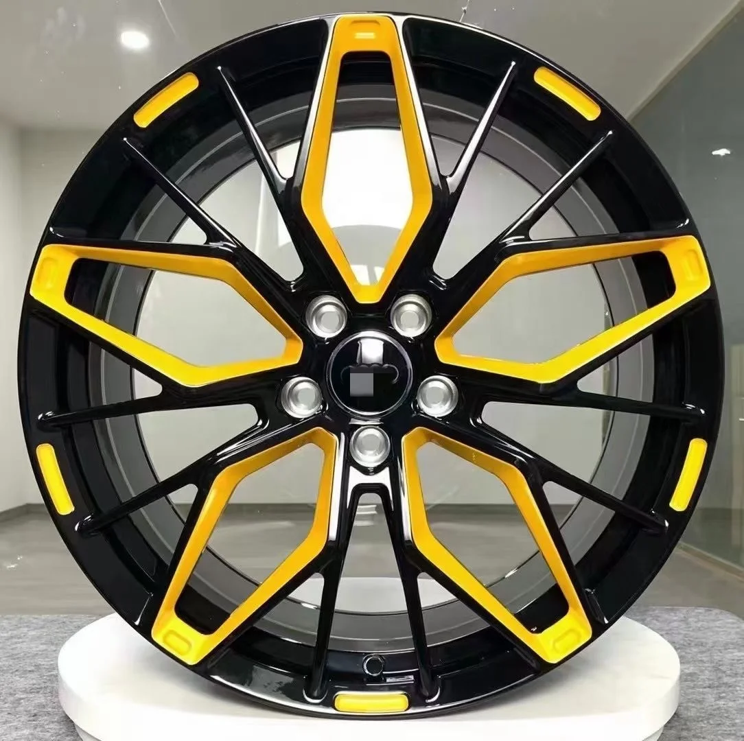 customized colorful forged 1 piece alloy wheels golden yellow color rims 18 19 20 21 22 inch for Benz in stock