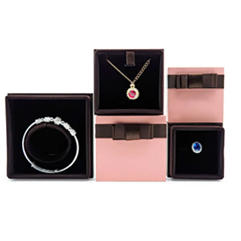 Custom printing necklace earring gift packaging jewelry box ring box