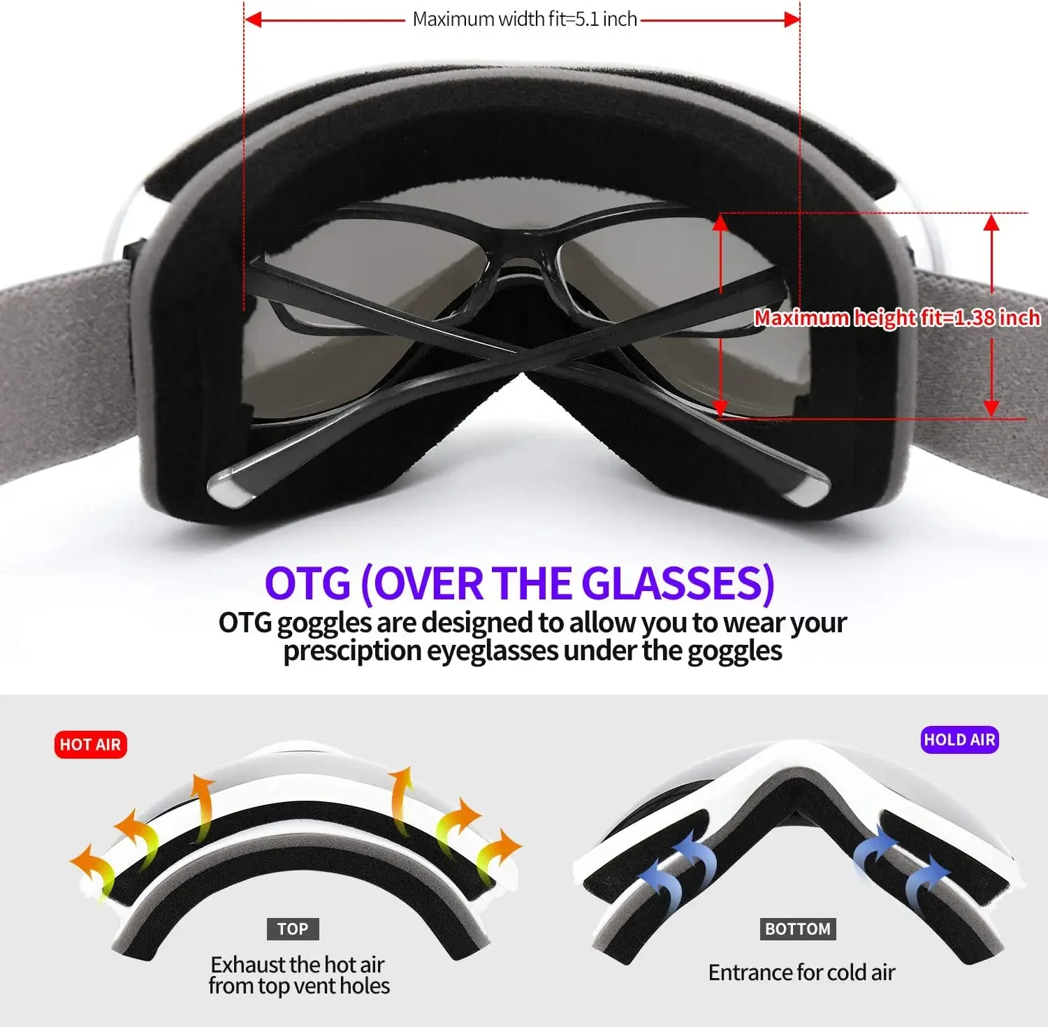 High Quality Outdoor Snow Goggles Custom Ski Goggle Straps Polarized Magnetic Lens Clip Up Snow Ski Goggles