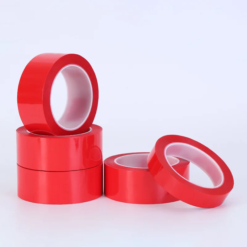 Red high temperature tape pet transparent acid and alkali corrosion spray masking silicone tape