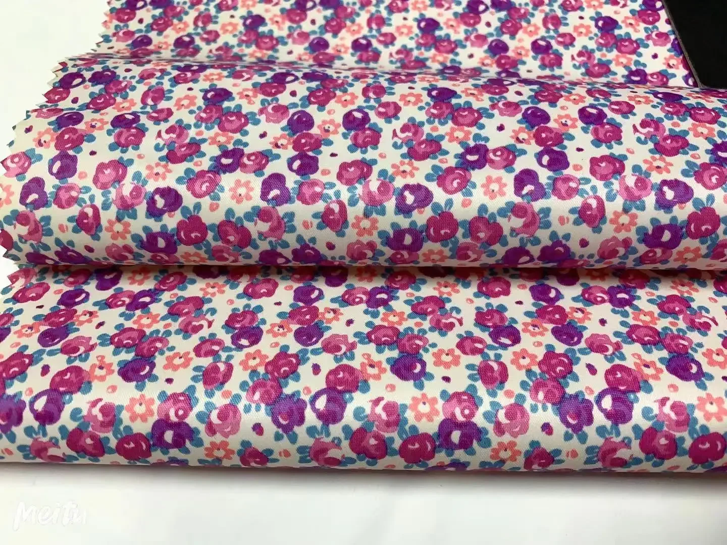 Versatile 190T Taffeta Precisely Transfer Printing White PVC Coating  Fabric with WR for Rainwear/Raincoat/Poncho