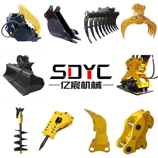 Factory Wholesale Excavator attachment Custom Rake Auger Hydraulic Mini Excavator Mechanical quick change For Farms
