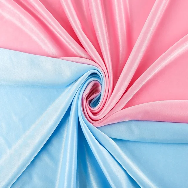 Glossy 100% Polyester Interlock Double Faced Fabric for Weddings Bags Outdoor Garments Dresses Sleepwear Accessories-for Girls