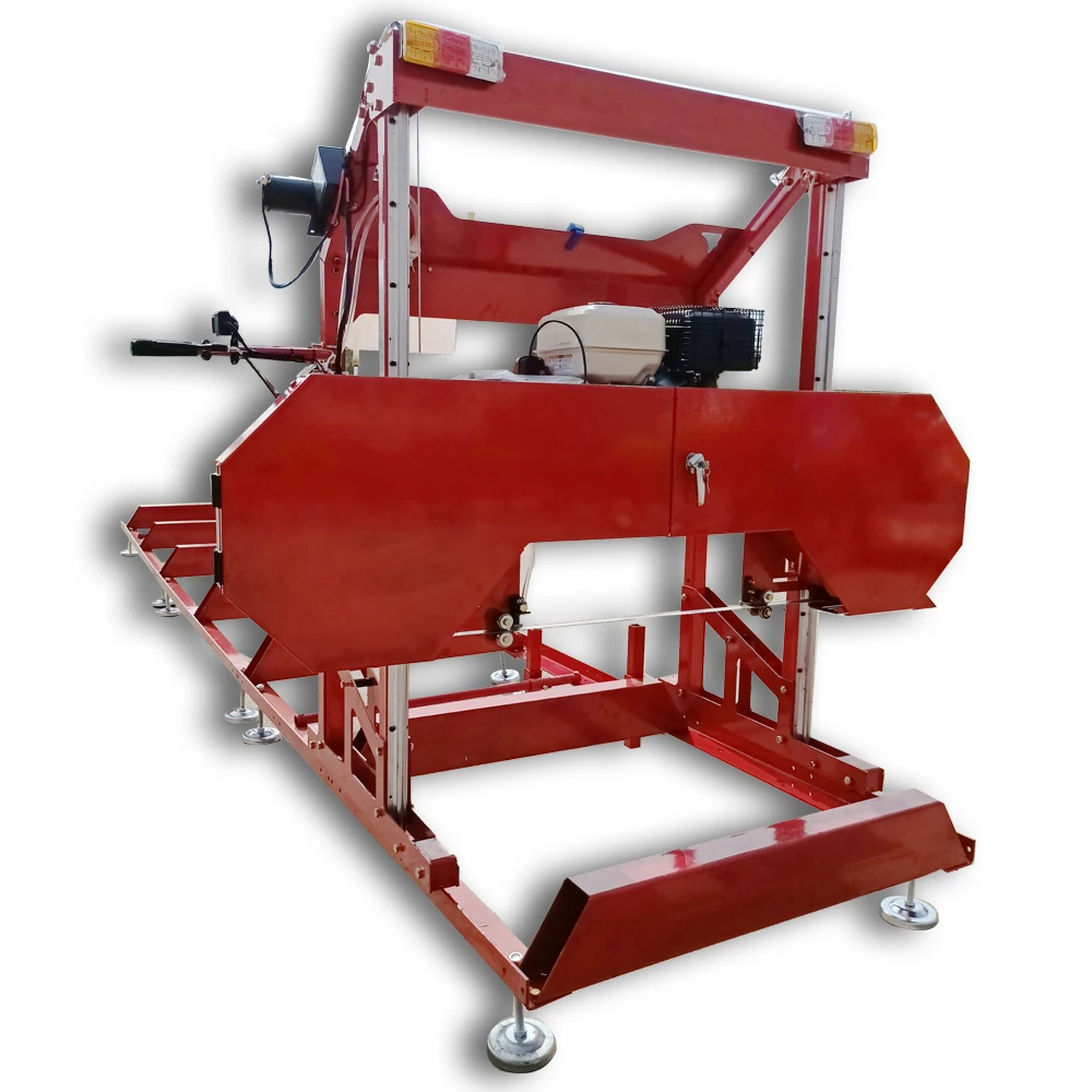 32 inch gasoline engine band saw Portable horizontal mobile sawmill band saw machine for woodworking machine