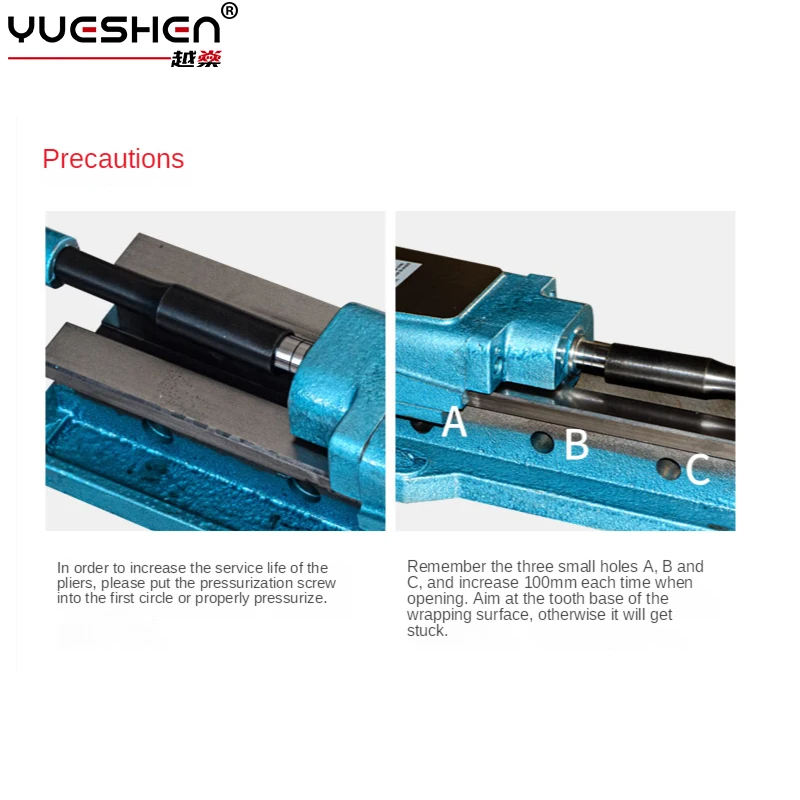 YUESHEN 6 Inch Cnc Flat Pliers Built-In Hydraulic Milling Machine Strong Hydraulic Clamp Vise
