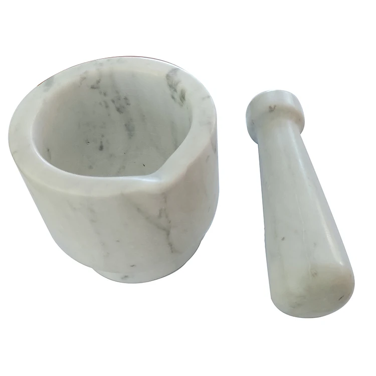 Wholesale Natural Marble Stone Large Mortar and Pestle Set