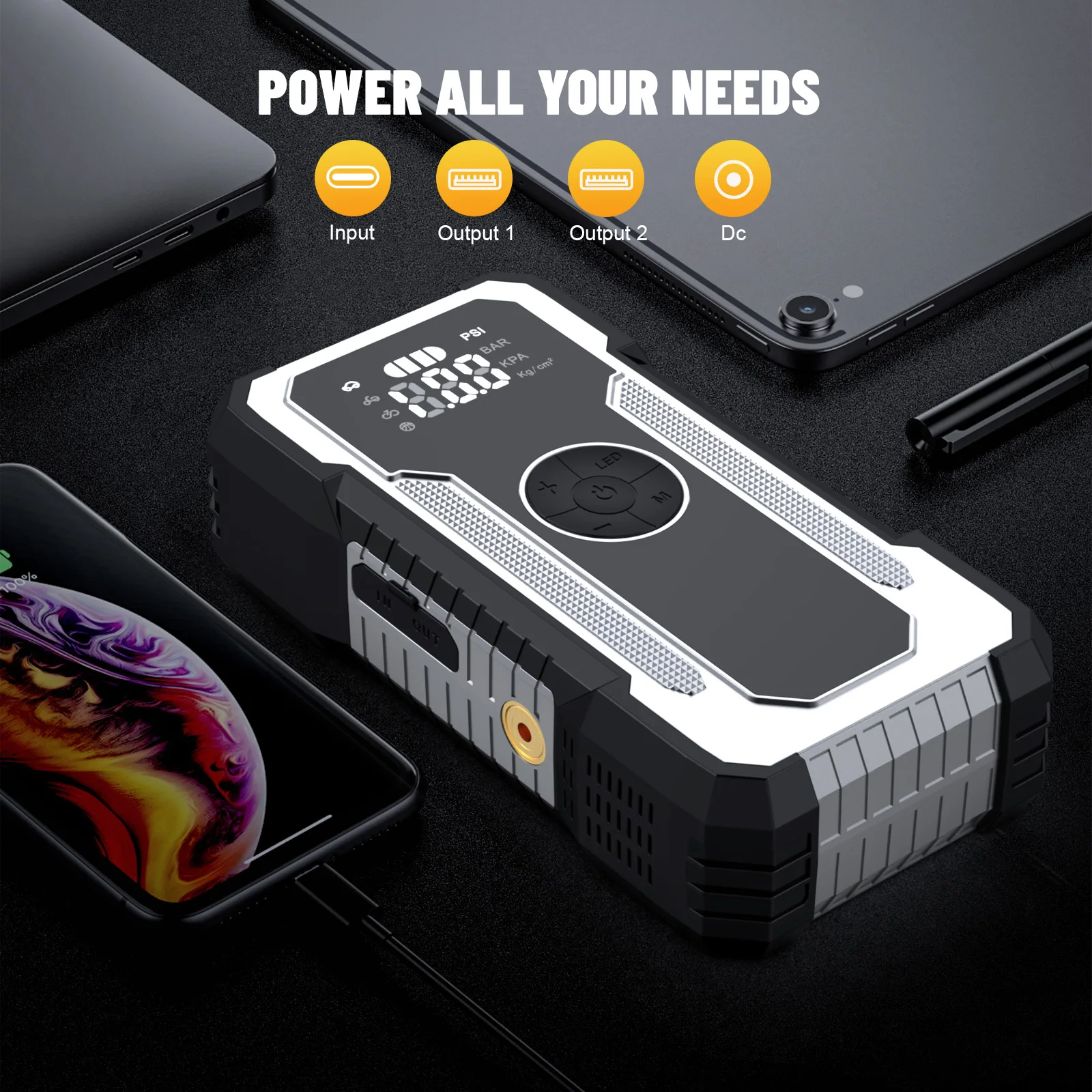 Making Customized 10000mah 1500A  12V Booster Starting Device Portable battery Jump Starter for Car