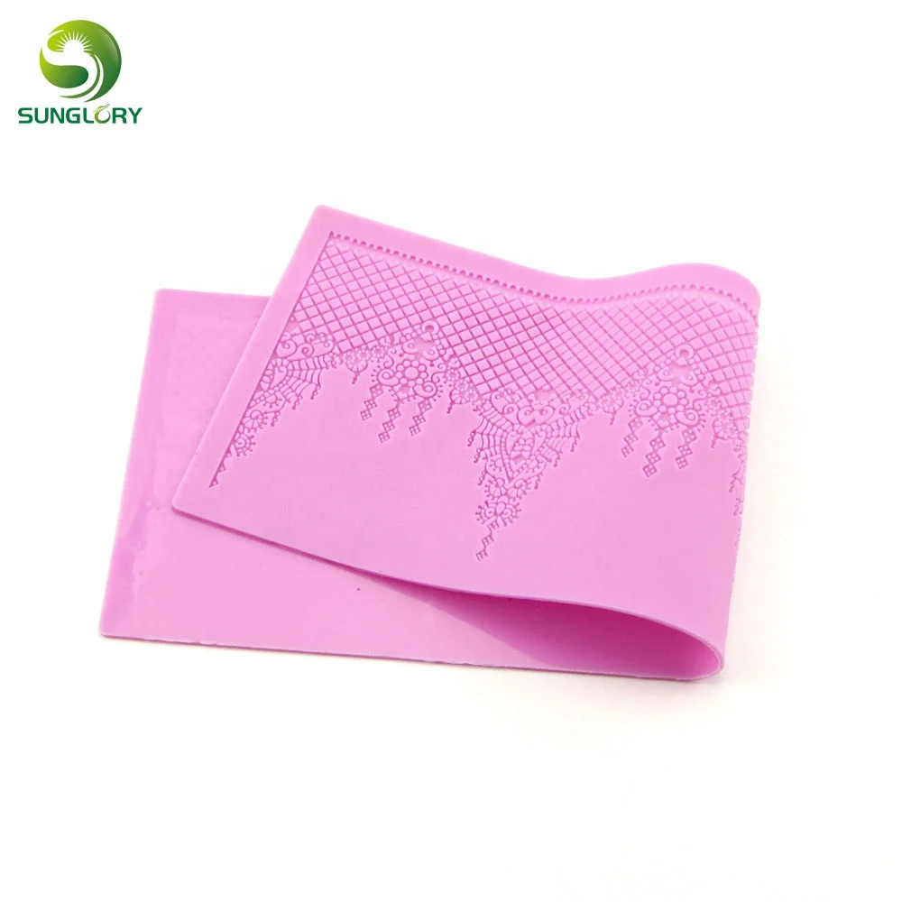 Праздничное украшение силиконовый кружевной коврик для торта граница сахар кружевная форма кексов жвачки пасты помадки инструменты выпечки свадебное