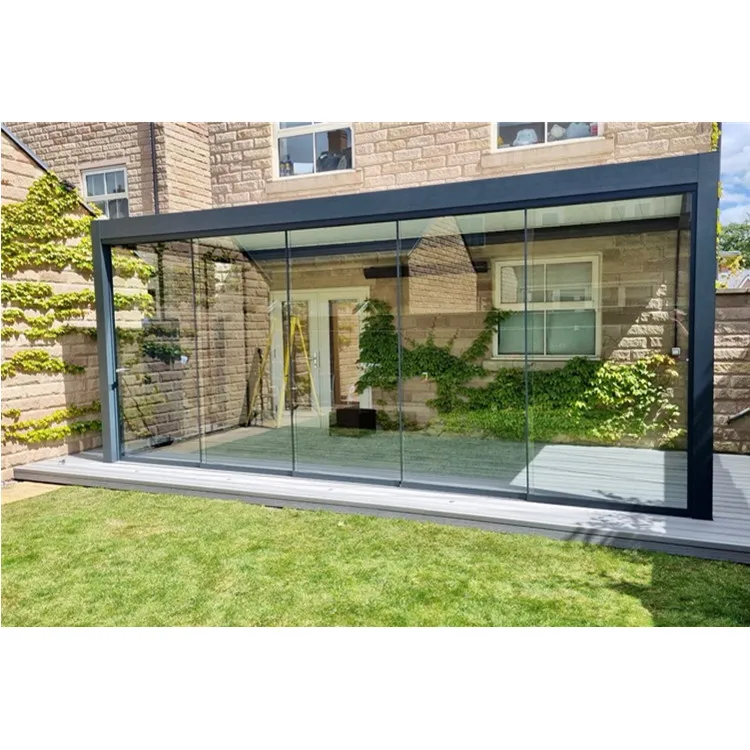 Modern Outdoor Aluminium Veranda Terrassendach Waterproof Glass Sunrooms & Glass Houses