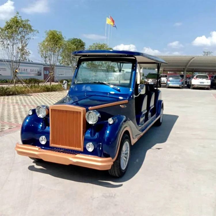 
12-seaters custom sightseeing car electric vintage car spot real estate tour house reception car Luxury Tourist Shuttle Bus 