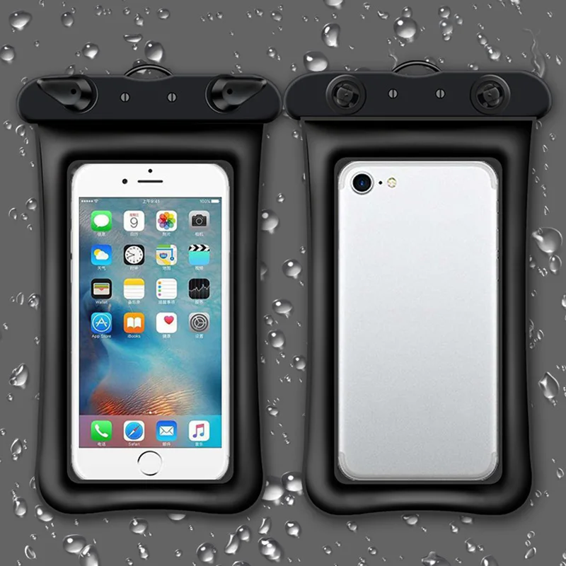 Sealing Airbag Waterproof Phone Bags with Strap Dry Pouch PVC Protective Case 3.5 - 6 inch Phone Swimming Covers for Samsung