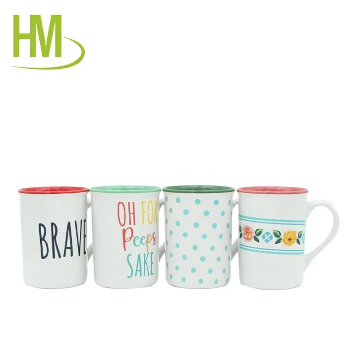 various design promotion cheap hot water porcelain coffee mug with handle  ceramic mug Wholesale
