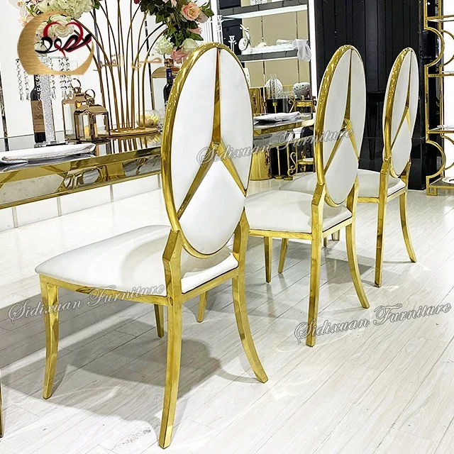 Wholesale stainless steel metal high back hall banquet chairs wedding and event