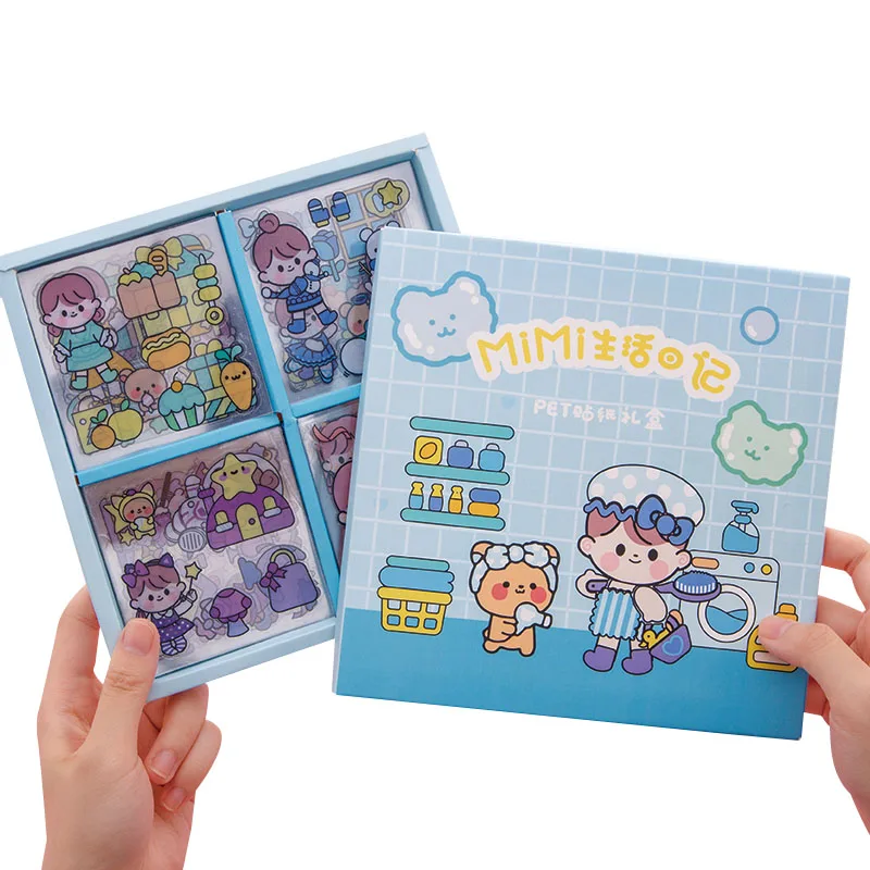 Kawaii  Daily Advertising PVC Waterproof Decoration Stickers Scrapbooking DIY Diary Stationery Sticker
