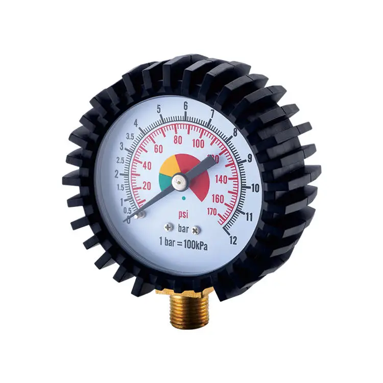 With Color Rubber Cover Air Pressure Gauge for Testing Tire Pressure