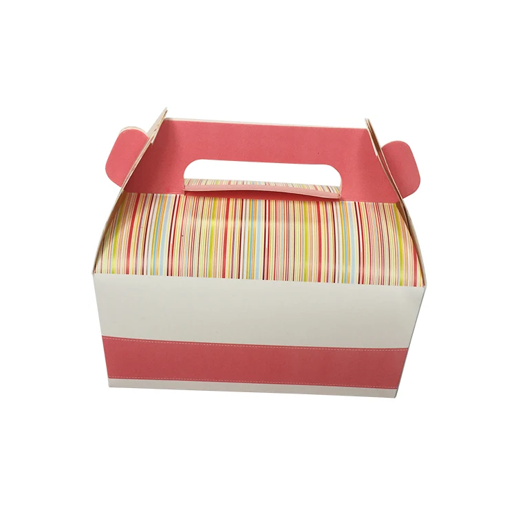 Gift Corrugated Handle Christmas Custom Top Food Paper Wholesale Hot Sale Kraft Cardboard Empty Jar Gable Box