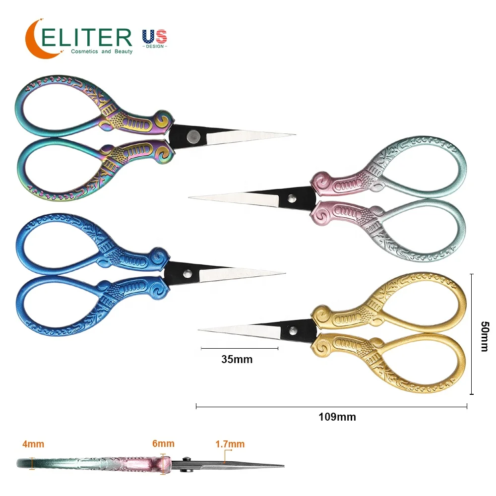 Eliter Hot Sale In Stock Super Sharp Cuticle Nail Scissors Embroidery Sewing Nail Cuticle Scissors With Teeth
