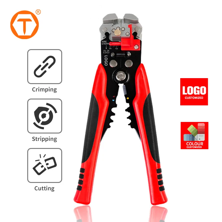 multi-functional carbon steel hand wire stripper crimping tools set cable plier with cutter
