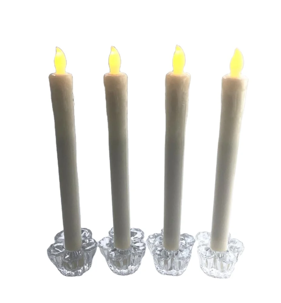 led taper candles with remote  creative simulation flame environmental protection wedding flame