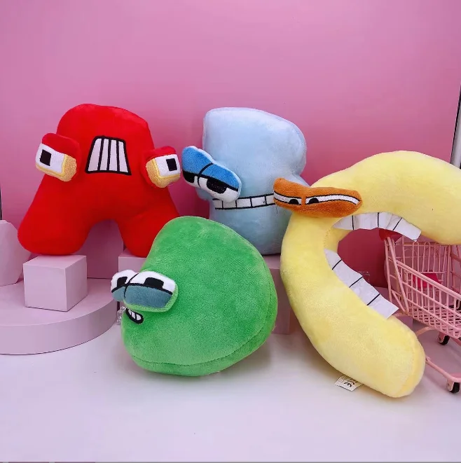 Factory Wholesale Hot Creative Cute ABCD Toys Alphabet Soft Cartoon Plush Kid Plush Alphabet Letter Toys