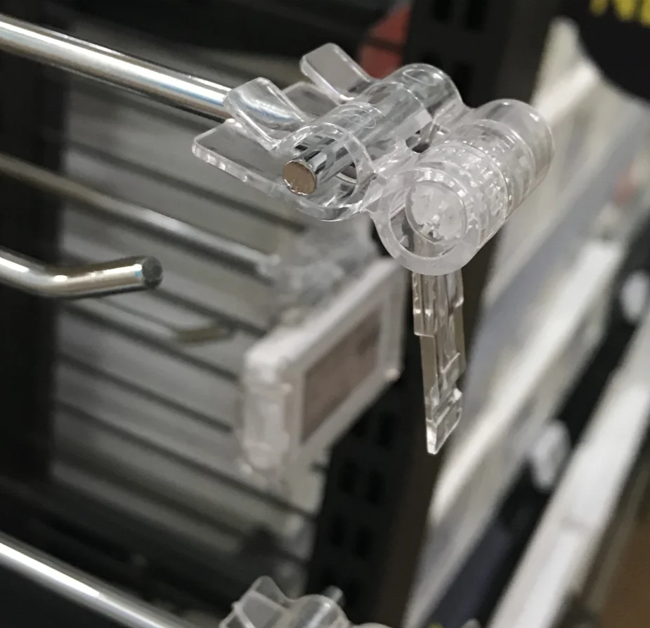 popular PC hook holder with Adjustable hook holder for E-ink price tag on T wire hook