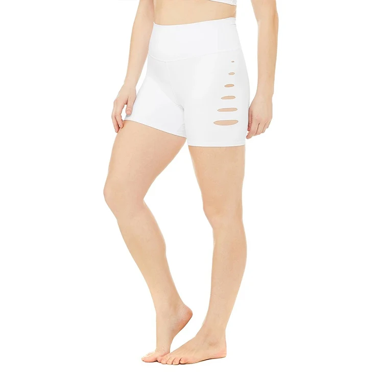 
Hot sale custom outdoors white sports fitness ladies running tights shorts for womens 