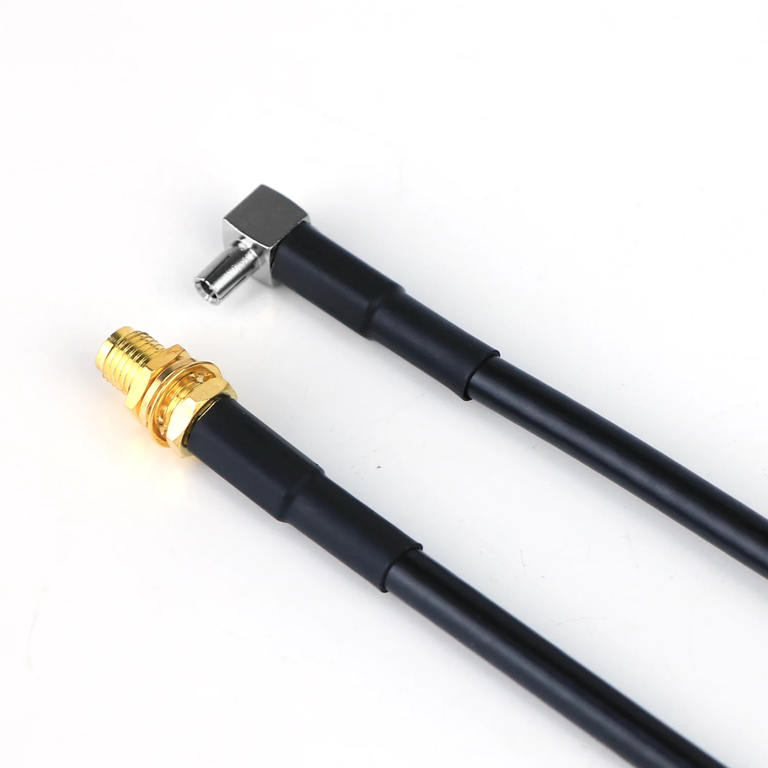 Coaxial RF connector SMA-female to TS9 male elbow RG174 cable assembly 18CM adapter cable