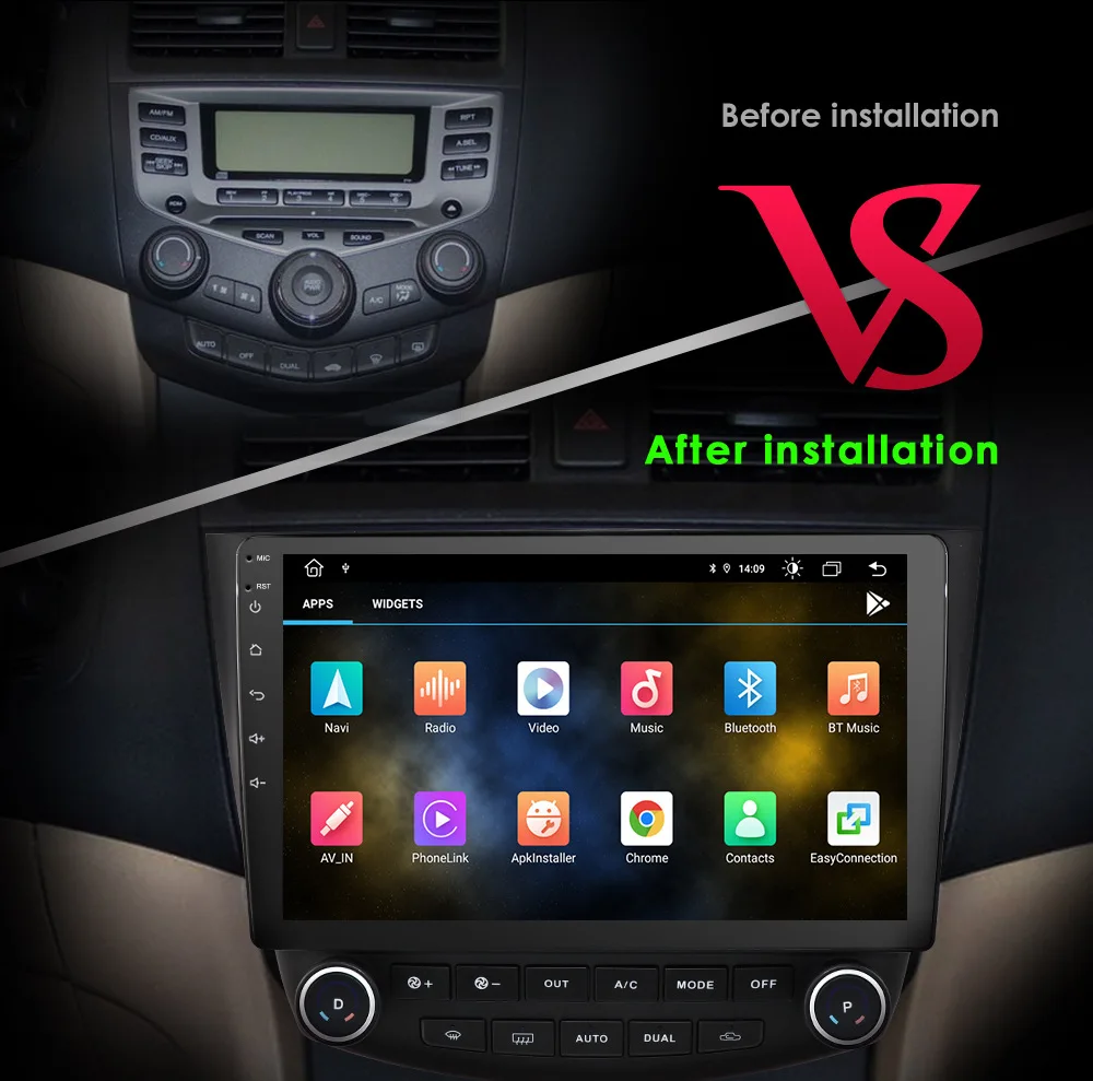 YHT 8core Multimedia Car DVD Player For Honda Accord 7 2003 2004 2005 2006 2007 Android 10 WIFI BT GPS Navigation Radio