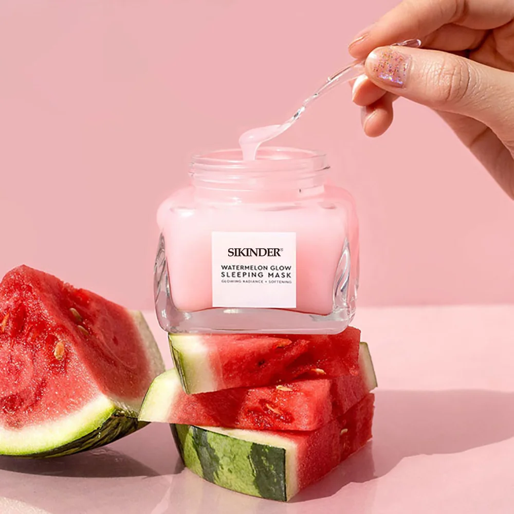 Professional Supplier  Custom Free Wash Facial Mask Watermelon Glow Sleep Face Mask