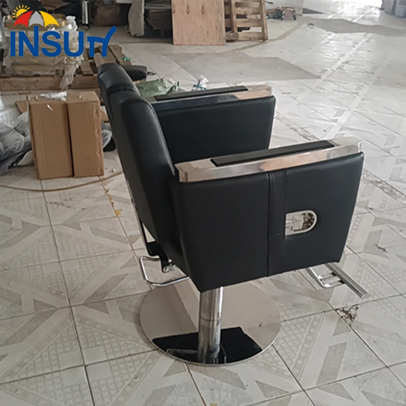Специальная цена Европейское черное парикмахерское кресло из синтетической кожи мебель для парикмахерской